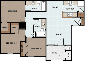 3 Bed 2 Bath