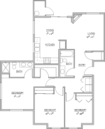 Floor Plan  3 Bedroom Floorplan