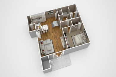  Floor Plan 1 Bedroom