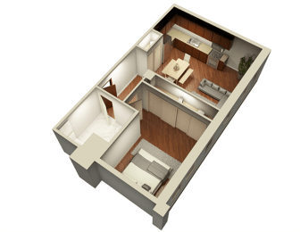 Irving Floor Plan at Somerset Place Apartments, Chicago, IL