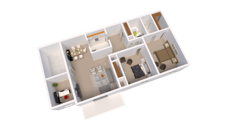 2  Bed   2  Bath   1,180 Sq. Ft. with Den at The Lodge Apartments, Indiana