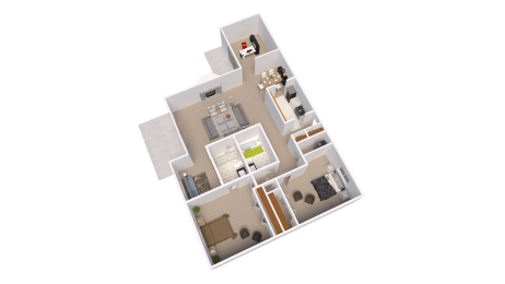 1 2 Bedroom Apartments In Indianapolis In The Lodge Apartments
