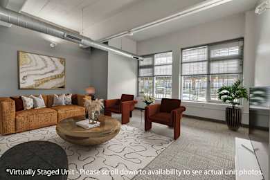 Virtually Staged Example of a 2 Bedroom 1.5 Bath unit at The Lofts at Elk Terminal