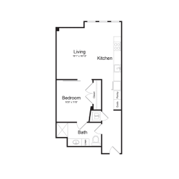 A1 Floor Plan at The Commonwealth Building, Pennsylvania