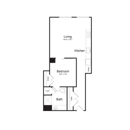 A2 Floor Plan at The Commonwealth Building, Pittsburgh, Pennsylvania