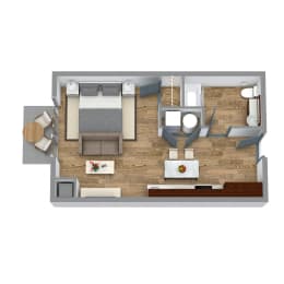 Micro 1 Floor Plan at Bakery Living in Pittsburgh, PA 15206