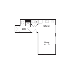 S1 Floor Plan at The Commonwealth Building, Pennsylvania