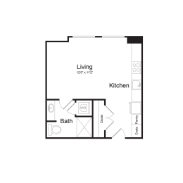 S2 Floor Plan at The Commonwealth Building, Pittsburgh, 15222