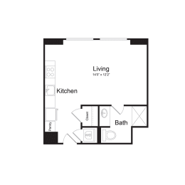 S4 Floor Plan at The Commonwealth Building, Pittsburgh, 15222