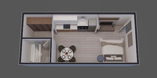 a top view of a model of a house