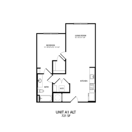 A1-ALT Floor Plan at Alta Depot, Smyrna, TN, 37167