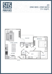 A5-Floor-Plan at 5115 Park Place Apartments, Charlotte, North Carolina
