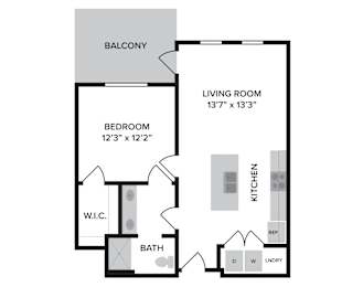 Bartholomew handicap Floor Plan at The Ridge, Cincinnati Ohio