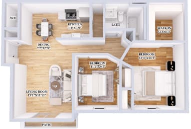 a floor plan of a room with a bathroom and a living room