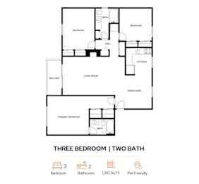 3 Bed 2 Bath Floorplan at Trails at Mariemont, Cincinnati