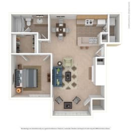 1 bed 1 bath A at The Berryessa Apartments, Ohio, 98104
