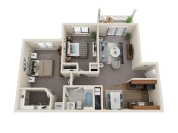 a 2100 sq ft floor plan with a bedroom and a bathroom