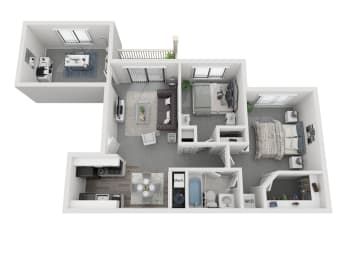 a 1 bedroom floor plan  1190 sq ft