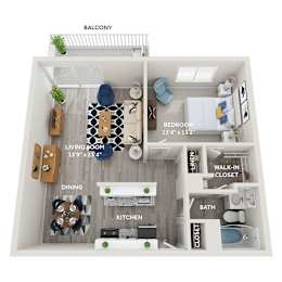 1 bed 1 bath A at The Heights Apartments, Cincinnati, 45220