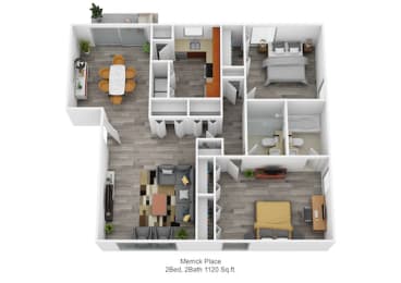 Merrick Place 2Bed 2 Bath 1120 Sq ft at Merrick Place, Lexington