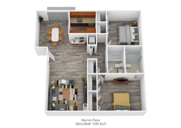 Merrick Place 2Bed 2Bath 1085 Sq ft at Merrick Place, Kentucky, 40502