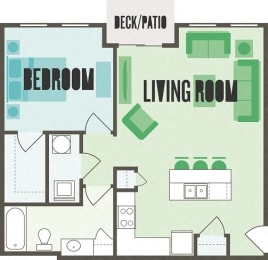 Monroe Floor Plan at Monmouth Row Apartments, Newport, 41071