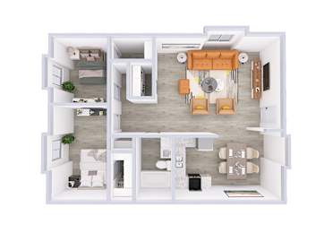 2 Bed floorplan at Rivers at Bluegrass, Lexington, 40503