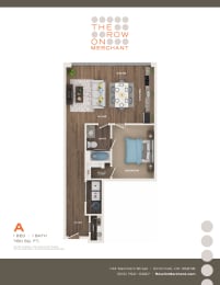 1 bed 1 bath at The Row on Merchant Apartments, Springdale, OH, 45246