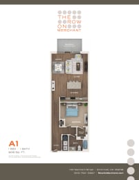 1 bed 1 bath A at The Row on Merchant Apartments, Springdale, OH