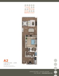 1 bed 1 bath B at The Row on Merchant Apartments, Springdale, 45246