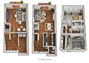 3 bedroom floor plan  the residences at