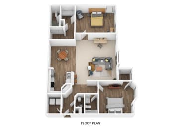 The Riverside I  II Floor Plan at Roebling Row, Covington, KY, 41011-1720
