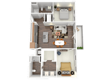 The Kellogg Floor plan at Four23/Hoge, Cincinnati, OH