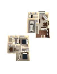 3 bed 2.5 bathroom Trademark Floor Plan at Grove City Summit, Grove City, 43123