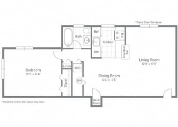 One bedroom apartment at Bren Mar Apartments, Alexandria, VA