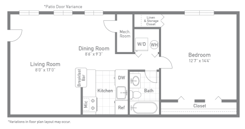 Floor Plan at Bren Mar Apartments in Alexandria, VA