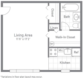 The Spruce Floor Plan at Woodlee Terrace Apartments, Woodbridge, Virginia