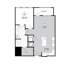  Floor Plan 1K