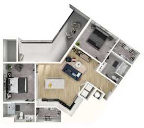 2 bed 2 bath D at Sterling Nashville West Apartments, Nashville, TN, 37209