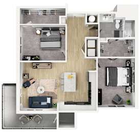 2 bed 2 bath A at Sterling Nashville West Apartments, Nashville, Tennessee