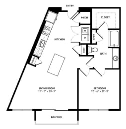 A10 floor plan at Windsor Preston, 7950 Preston Road, 75024