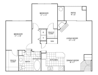 Floorplan at Reflections by Windsor