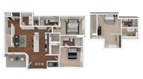 C1 3d Floor Plan, Retreat at the Flatirons, Broomfield, CO 80020