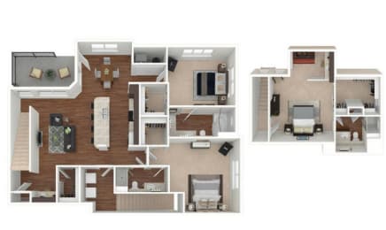 C3 3d Floor Plan, Retreat at the Flatirons, Broomfield, CO 80020