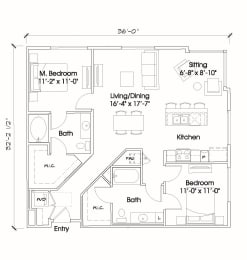 B4 Floor Plan at South Park by Windsor