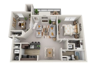 A2 Floor Plan at Windsor Kingstowne,  6050 Edgeware Ln. Alexandria, VA 22315