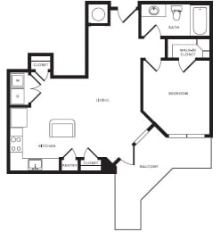 A5 floor plan at Windsor Shepherd, Texas, 77007
