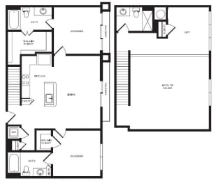 B1L floor plan at Windsor Shepherd, Texas, 77007