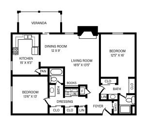 2 Bedroom - 2 Bath - Fireplace
