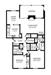 2 Bedroom - 2 Bath - Fireplace